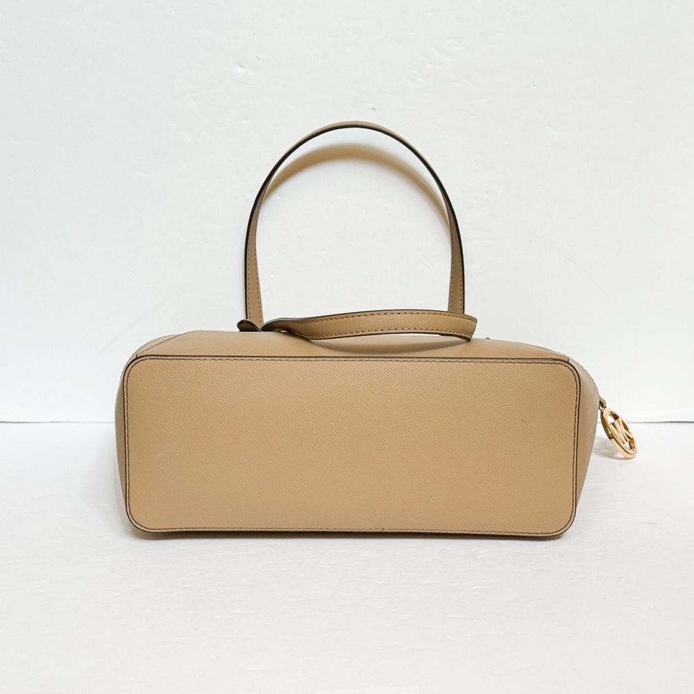 Michael Kors Charlotte Large Top Zip Shoulder Tote Bag Camel - Picture 5 of 11